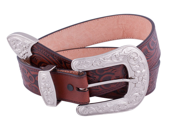 Handcrafted Cowhide Belt Brushed Brown / 32