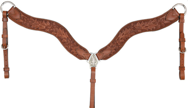 Wave Tooled Breast Collar by Alamo Saddlery