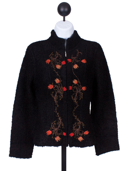 Embroidered Boucle Sweater by Caamano Sweaters