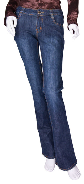 Women Bling Rhinestone Mid-Rise Skinny Jean with Pockets Ladies