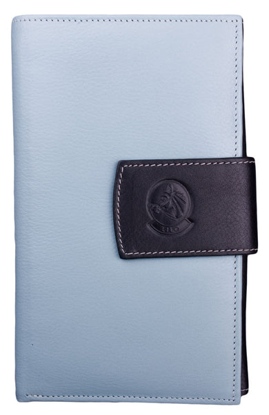 Lilo Checkbook Wallet in Baby Blue by Lilo Collections