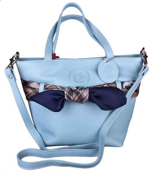 Savannah Scarf Handbag in Baby Blue by Lilo Collections