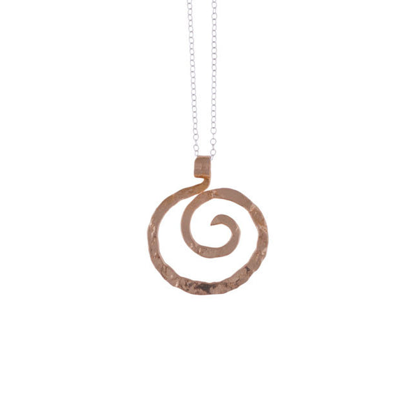 Spiral Pendant in Bronze by Nora Catherine