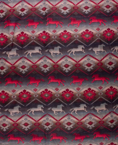 Running Horses Fleece Blanket by Rockmount Ranch Wear
