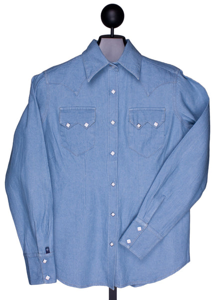 Stonewashed Denim Western Shirt for Women by Rockmount Ranch Wear