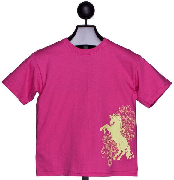 Rear Up Girls' Tee Shirt by Wyo Horse