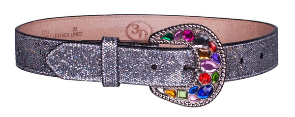Silver Glitter Belt by 3D Belt Company