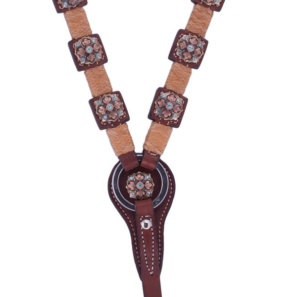Square-Cut Breast Collar with Blue Crystal Conchos (by Alamo Saddlery ...