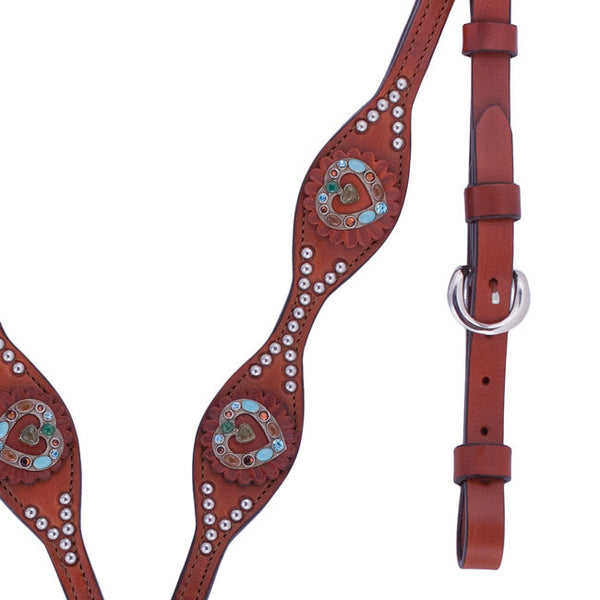 Scalloped Heart Concho Breast Collar by Alamo Saddlery