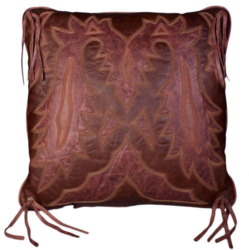Rust Stitched Pillow by Carroll Companies