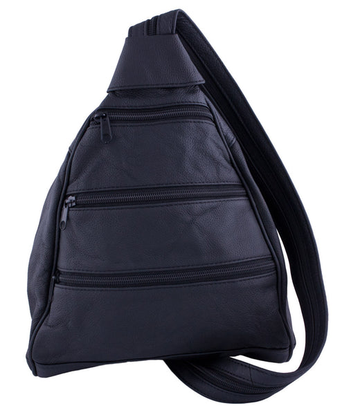 Three-Front Backpack in Black by Carroll Companies