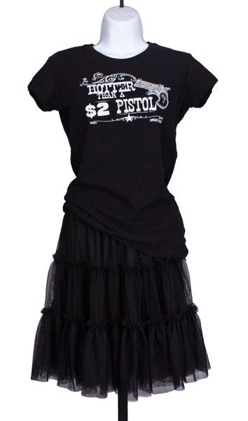Tiered Net Skirt in Black by Cowgirl Justice