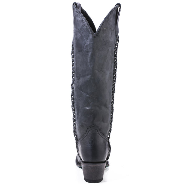 Plain Jane Cowboy Boot in Charcoal by Lane Boots