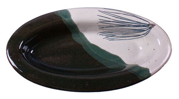 Pine Needles Oval Baker by Davy Pottery