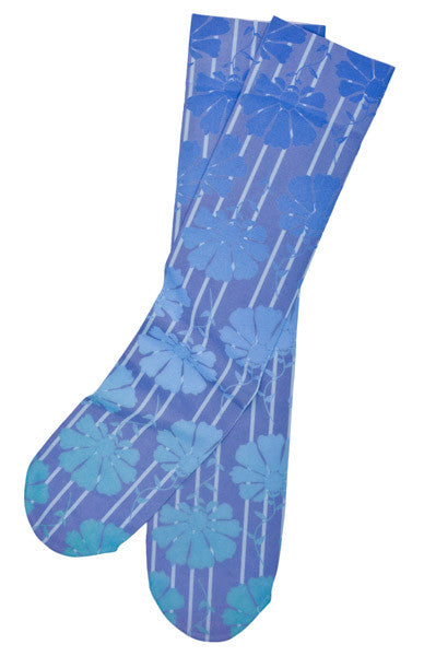 Blue Floral Boot Socks - Women's by Inkstables
