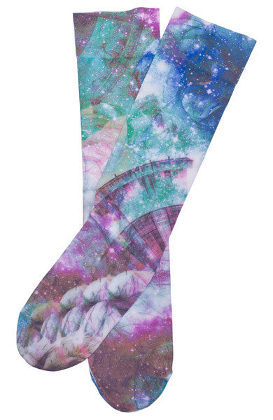 Sparkling Universe Boot Socks - Women's by Inkstables