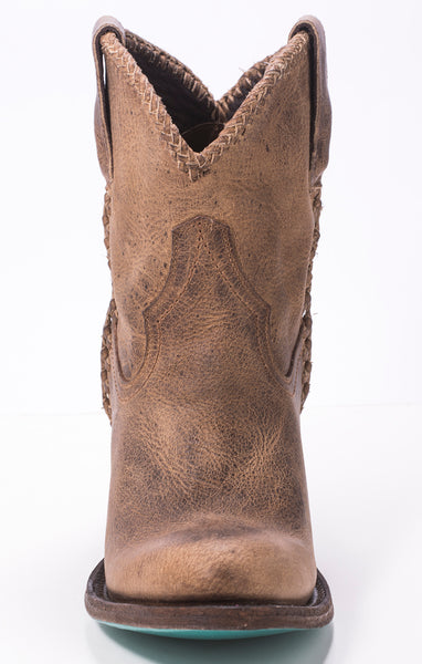 Plain Jane Shortie Cowboy Boot in Brown by Lane Boots