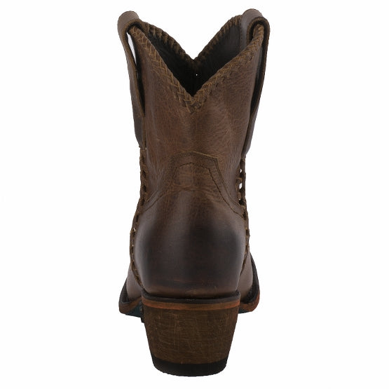 Plain Jane Shortie Cowboy Boot in Cognac by Lane Boots