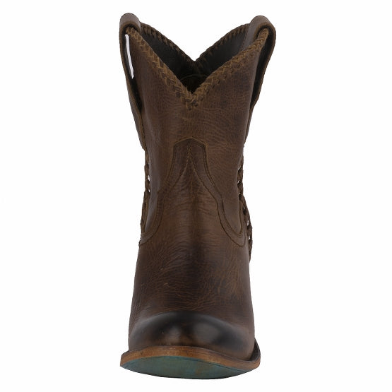 Plain Jane Shortie Cowboy Boot in Cognac by Lane Boots
