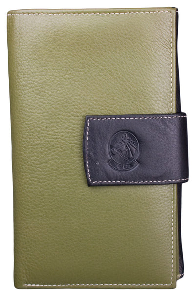 Lilo Checkbook Wallet in Green by Lilo Collections