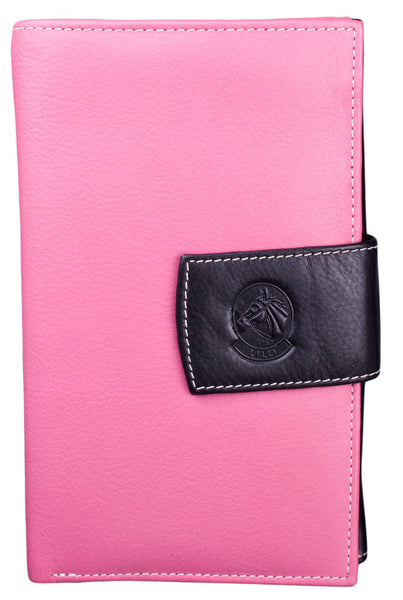 Lilo Checkbook Wallet in Bright Pink by Lilo Collections