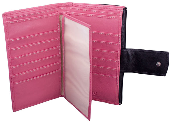 Lilo Checkbook Wallet in Bright Pink by Lilo Collections