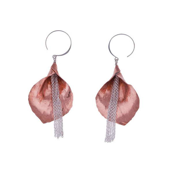 Lily Waterfall Earrings in Copper by Nora Catherine