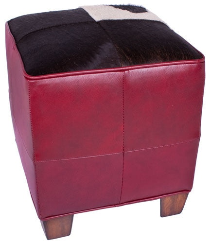 Marquis Red Cube Ottoman by Carroll Companies