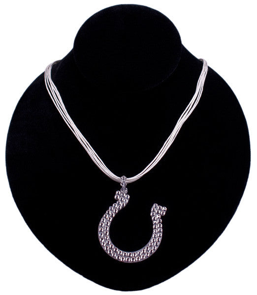 Crystal Horseshoe Necklace in Crystal by Relative Jewelry