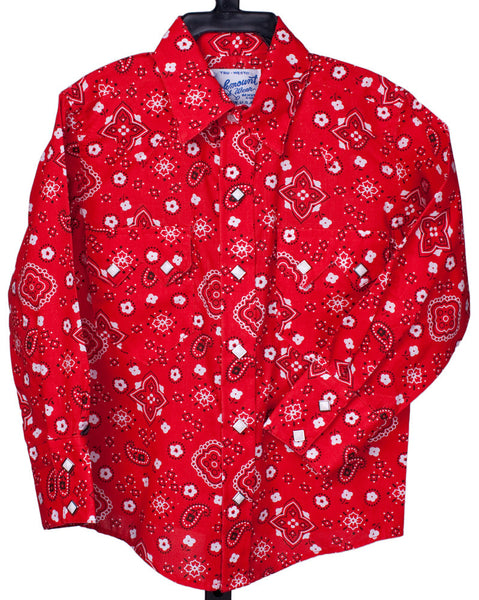 Kids' Red Bandana Western Shirt by Rockmount Ranch Wear
