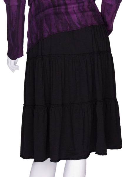 Badlands Tiered Skirt in Black by Tumbleweed Ranch