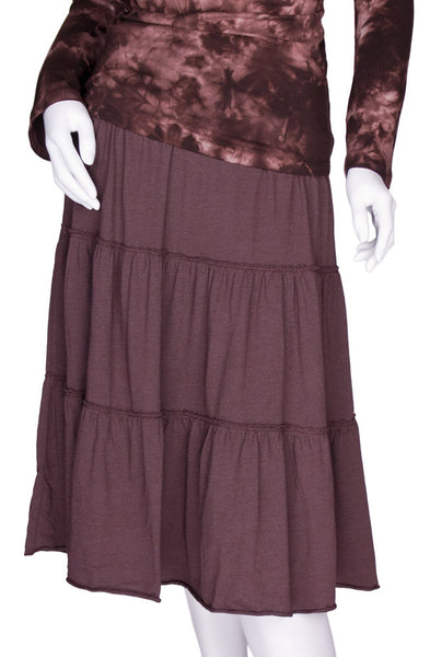 Badlands Tiered Skirt in Brown by Tumbleweed Ranch