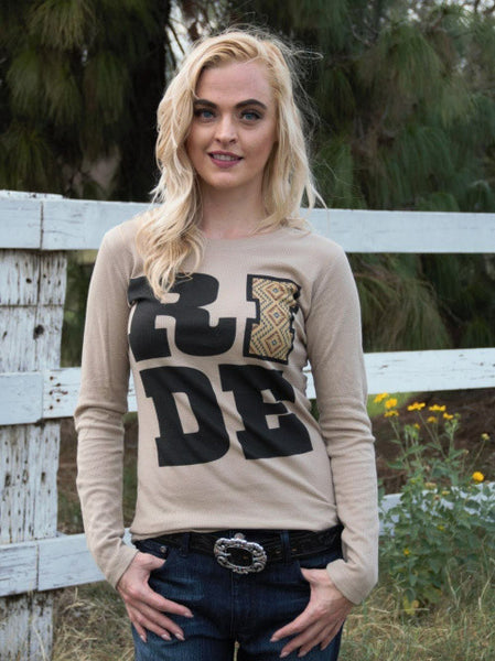 Ride Thermal Tee Shirt by Original Cowgirl Clothing Co.